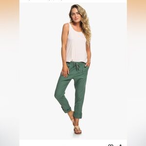 Roxy Symphony Lover Pants in the "Duck Green" color